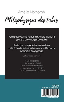 Metaphysique des tubes de Amelie Nothomb (fiche de lecture et analyse complete de l'oeuvre) achterzijde