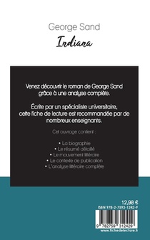 Indiana de George Sand (fiche de lecture et analyse complete de l'oeuvre) achterzijde