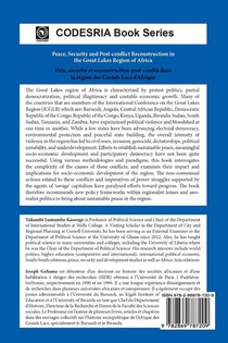 Peace, Security and Post-conflict Reconstruction in the Great Lakes Region of Africa achterzijde