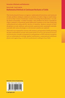 Mathematical Methods in Continuum Mechanics of Solids achterzijde