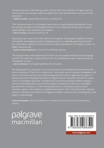 Linguistic Ethnography of a Multilingual Call Center achterzijde