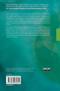 Pre-Field Screening Protocols for Heat-Tolerant Mutants in Rice achterzijde