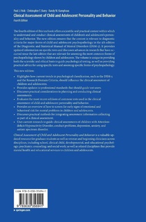 Clinical Assessment of Child and Adolescent Personality and Behavior achterzijde