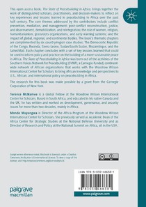 The State of Peacebuilding in Africa achterzijde