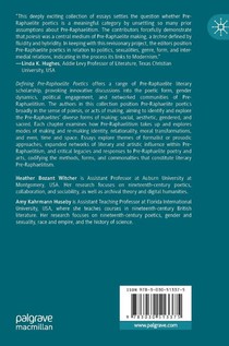 Defining Pre-Raphaelite Poetics achterzijde