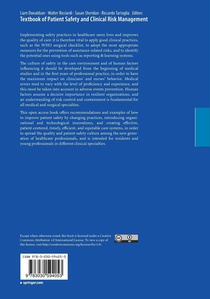 Textbook of Patient Safety and Clinical Risk Management achterzijde