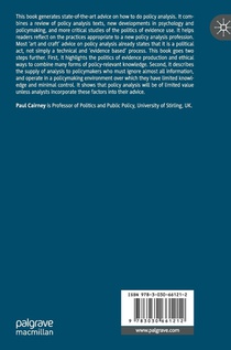 The Politics of Policy Analysis achterzijde