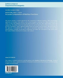 Accurate Computation of Mathieu Functions achterzijde