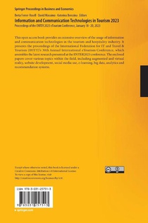 Information and Communication Technologies in Tourism 2023 achterzijde