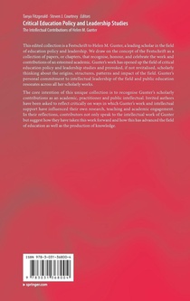Critical Education Policy and Leadership Studies achterzijde