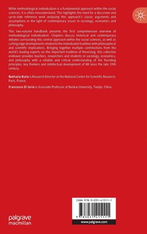 The Palgrave Handbook of Methodological Individualism achterzijde
