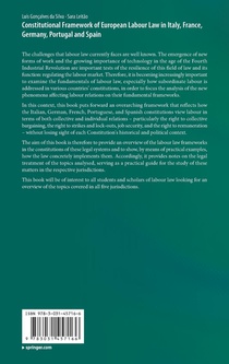 Constitutional Framework of European Labour Law in Italy, France, Germany, Portugal and Spain achterzijde