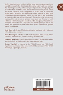 Societal Value of Welfare Politics, Policies and Services achterzijde