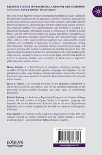Alternatives in Grammar and Cognition achterzijde