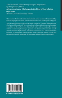 Achievements and Challenges in the Field of Convolution Operators achterzijde