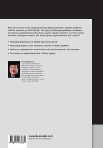 Linear Algebra and Matrix Computations with MATLAB® achterzijde