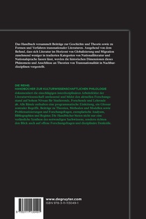 Handbuch Literatur & Transnationalitat achterzijde