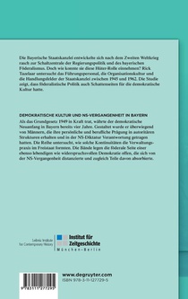 Demokratische Kultur und NS-Vergangenheit. Politik, Personal, Prägungen in Bayern 1945-1975, 1, Hüter des Freistaats achterzijde