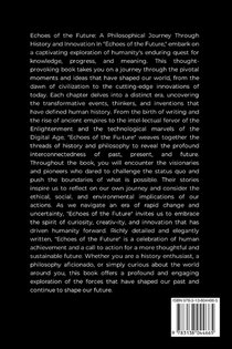 Echoes of the Future, A Philosophical Journey Through History and Innovation achterzijde