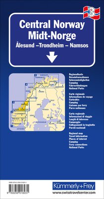 Kümmerly+Frey Regional-Strassenkarte 3 Mittel-Norwegen 1:335.000 achterkant