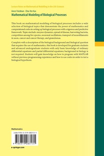Mathematical Modeling of Biological Processes achterzijde