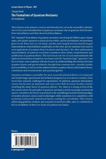 The Formalisms of Quantum Mechanics achterzijde
