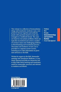 Immunohematology and Transfusion Medicine achterzijde