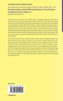 Harmonic Analysis, Partial Differential Equations, Banach Spaces, and Operator Theory (Volume 2) achterzijde
