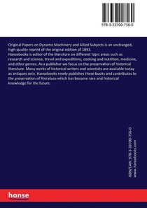 Original Papers on Dynamo Machinery and Allied Subjects achterzijde
