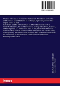 The Care of the Sick at Home and in the Hospital achterzijde