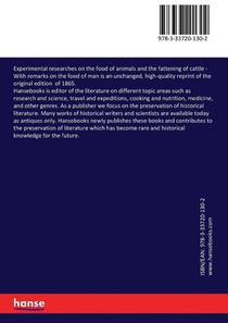 Experimental researches on the food of animals and the fattening of cattle achterzijde