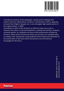 A Handy Concordance of the Septuagint achterzijde