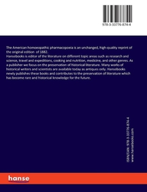 The American homoeopathic pharmacopoeia achterzijde