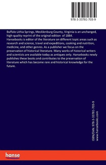 Buffalo Lithia Springs, Mecklenburg County, Virginia achterzijde