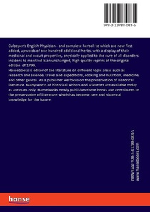 Culpeper's English Physician achterzijde