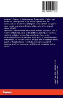 Markham's Farewel to Husbandry achterzijde
