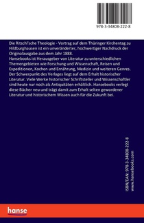 Die Ritschl'sche Theologie achterzijde