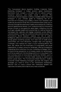 Transnational Brand Equation, Crafting Irresistible Global Marketing Strategies achterzijde