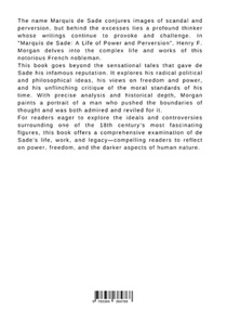 Marquis de Sade: A Life of Power and Perversion achterzijde