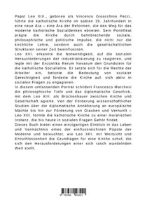 Papst Leo XIII.: Wegbereiter der Katholischen Soziallehre achterzijde