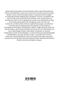 Moses Maimonides: Bridging Faith and Reason achterzijde