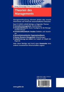 Theorien des Managements achterzijde