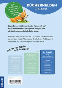 Lesen lernen mit Naturrätseln, Bücherhelden 2. Klasse, Tiere und Pflanzen im Wald achterzijde