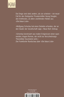 Das dunkle Schweigen achterzijde