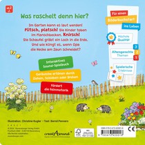 Spielen, Hören, Staunen: Garten. Ein Soundbuch ganz ohne Batterie und Elektronik achterzijde