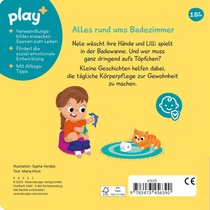 Play+ Mein erstes Schiebebuch Baden, waschen, Zähne putzen - ab 18 Monate achterzijde
