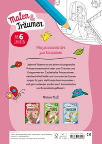 Ravensburger Prinzessinnen - malen und träumen - 24 Ausmalbilder für Kinder ab 6 Jahren - Prinzessinnen-Motive zum Entspannen achterzijde