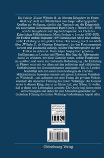 Kaiser Wilhelm II. ALS Oberster Kriegsherr Im Ersten Weltkrieg achterzijde