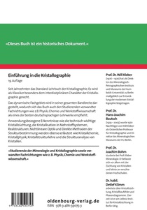 Einfuhrung in Die Kristallographie achterzijde