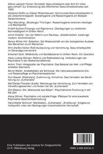 Medizin Und Gesundheitspolitik in Der Ns-Zeit achterzijde